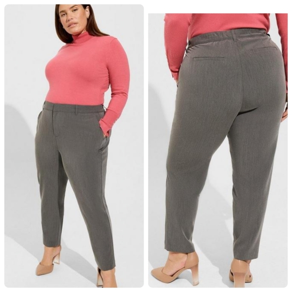 Torrid NWOT Size 12 Tall Studio Relaxed Taper Twill High Rise Pant - Picture 1 of 6